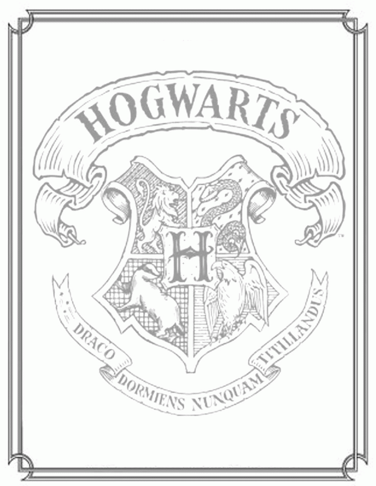 harry potter colouring pages - Clip Art Library