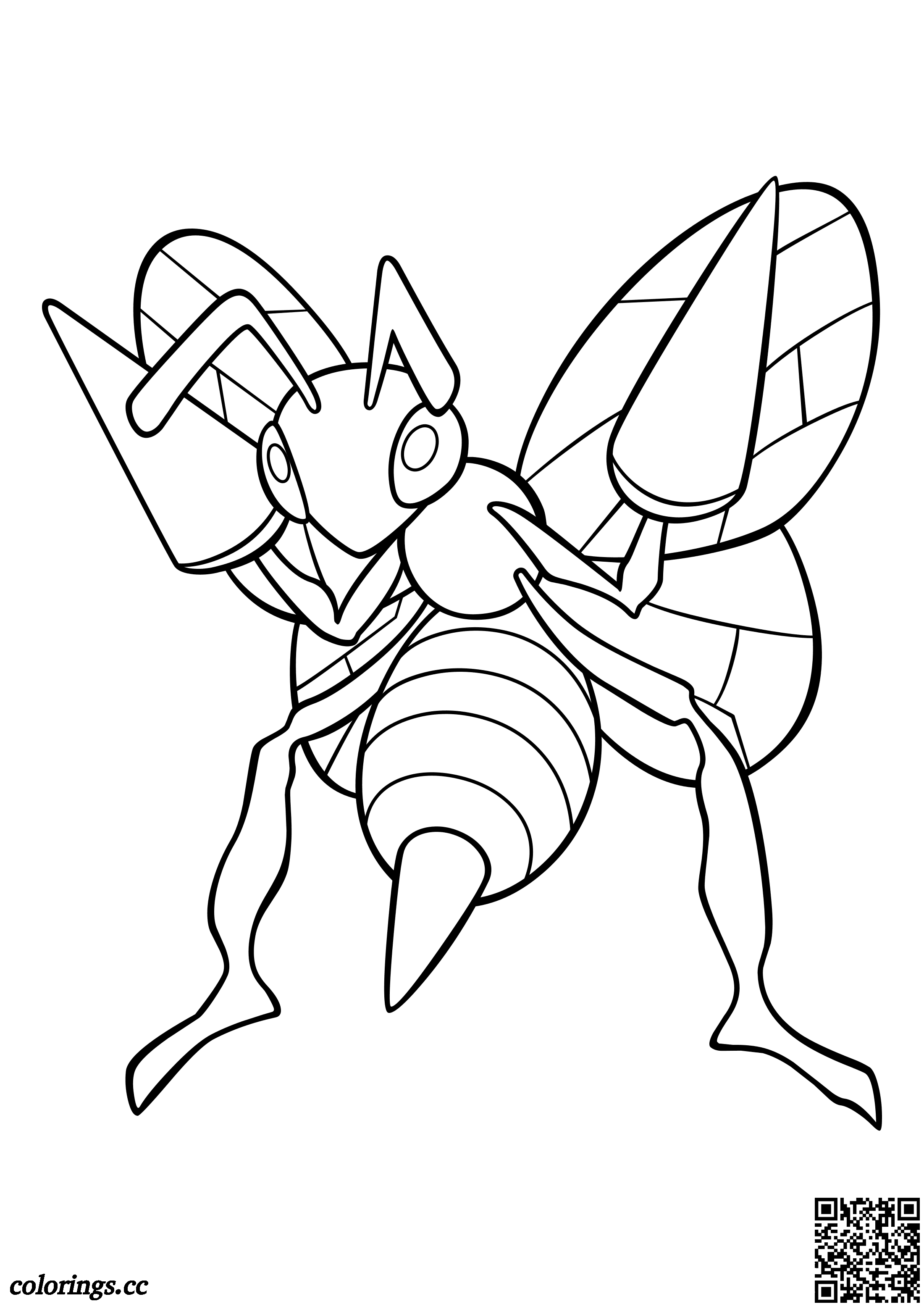 015 - Beedrill coloring pages, Pokemon coloring pages - Colorings.cc