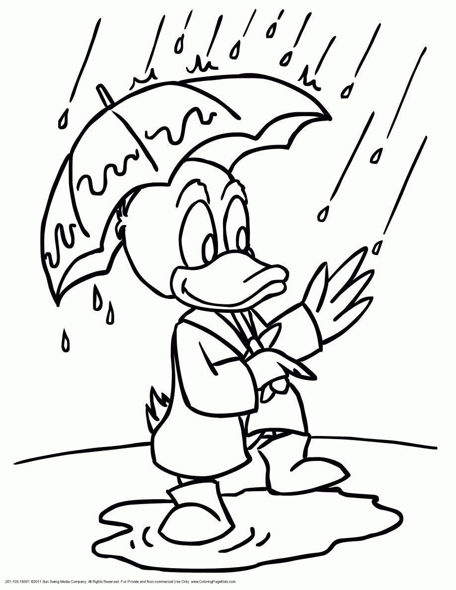 free rain coloring pages - Clip Art Library