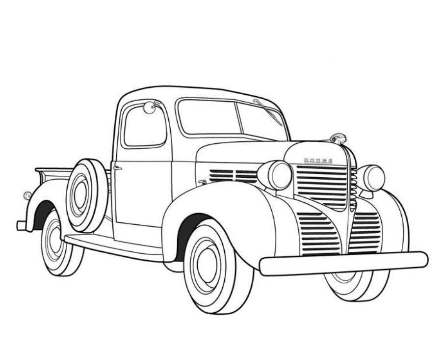 old truck coloring pages - Clip Art Library