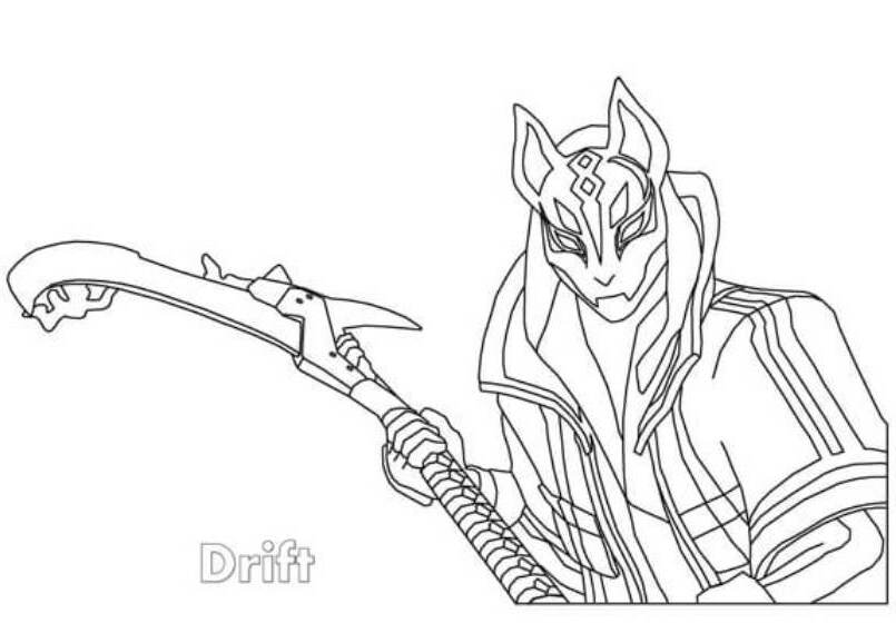 Drift Fortnite Coloring Pages Free Printable