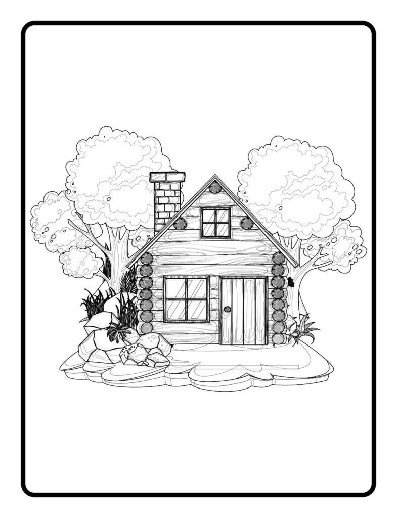 Free Tree House Coloring Pages for Download (Printable PDF) - VerbNow