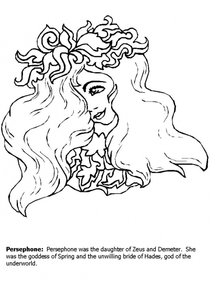 persephone goddess coloring pages - Clip Art Library