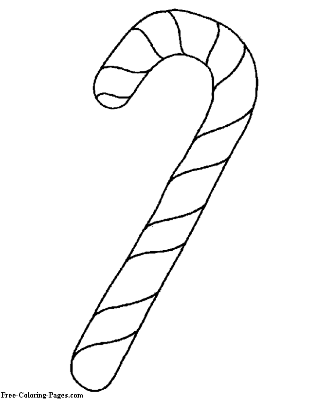 Christmas coloring pages, sheets, pictures - Candy Cane | !My ...