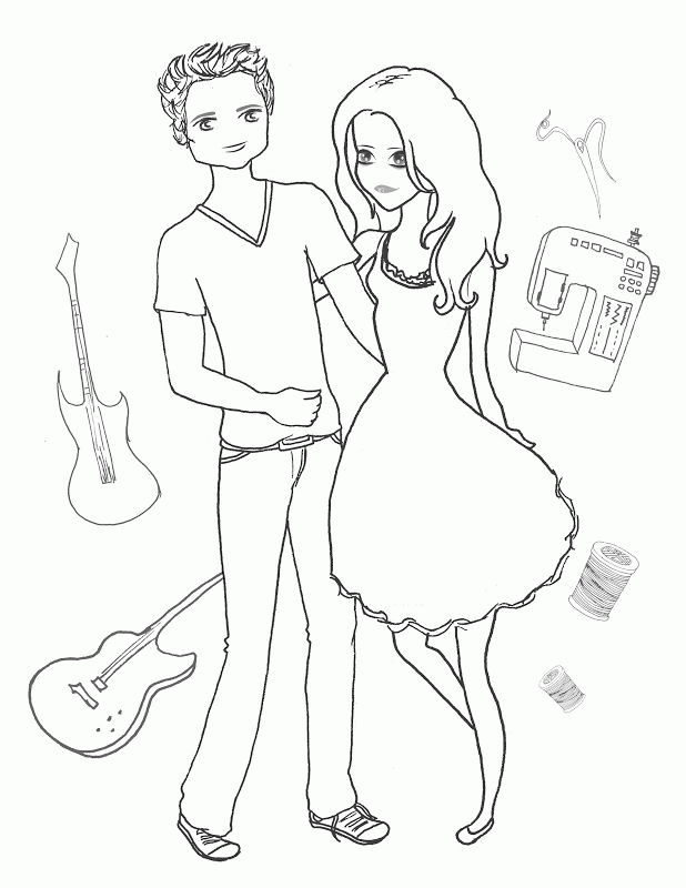Cute For Your Boyfriend - Coloring Pages for Kids and for Adults