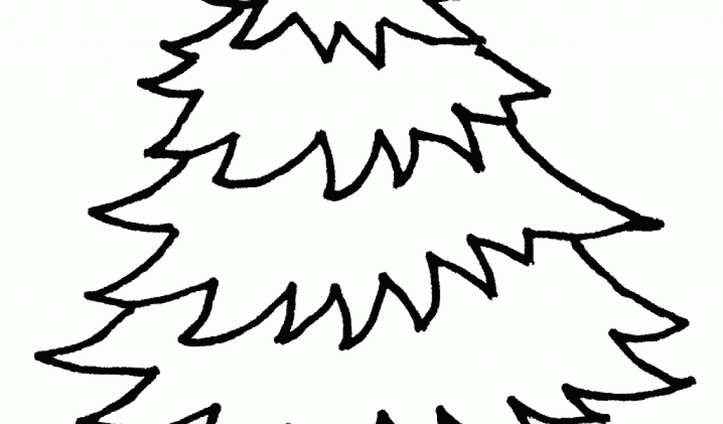 christmas tree coloring template | Coloring Pages