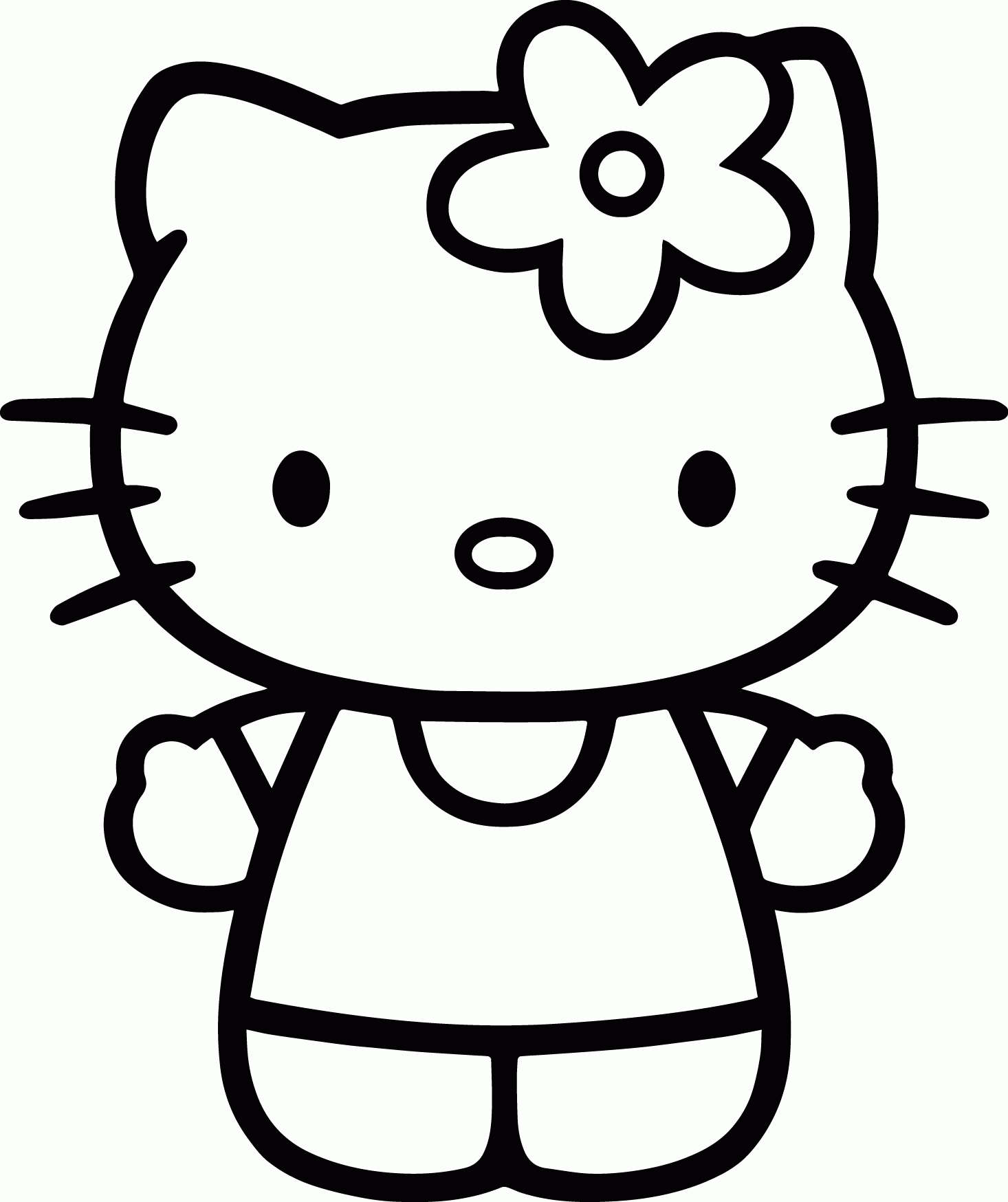 Hello Kitty Coloring Page 03 | Wecoloringpage