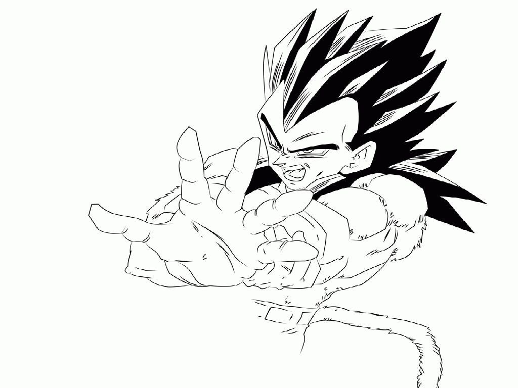 Dragon Ball Z Vegeta Coloring Pages   Coloring Home