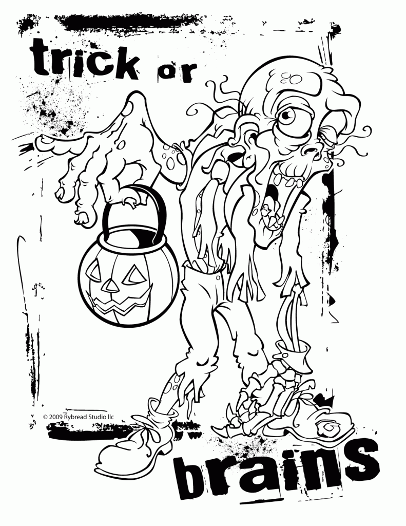coloring pages for zombies - Free coloring pages