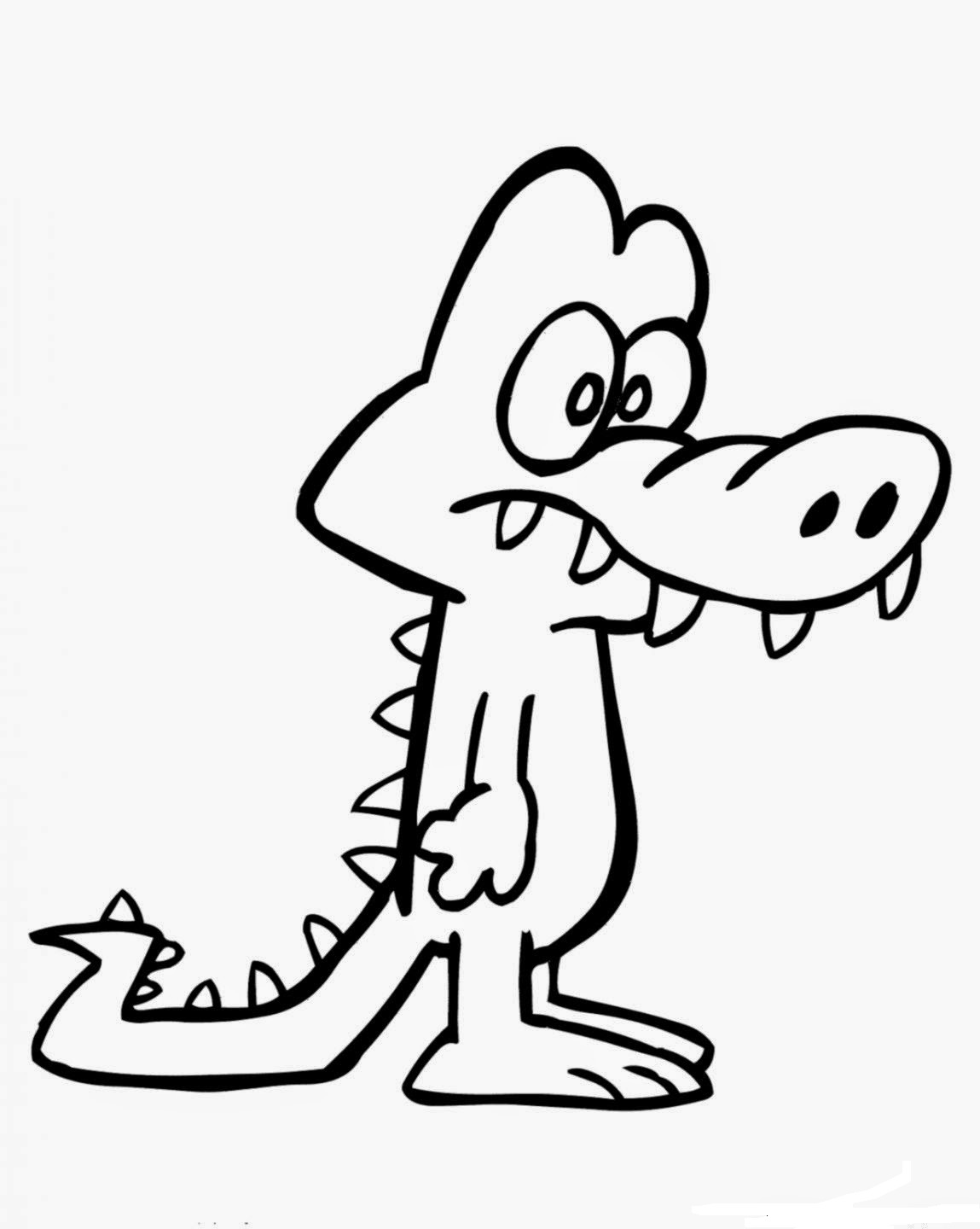 Sad Alligator Coloring Page - Free Printable Coloring Pages for Kids
