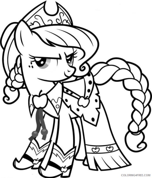 my little pony coloring pages applejack dress Coloring4free -  Coloring4Free.com