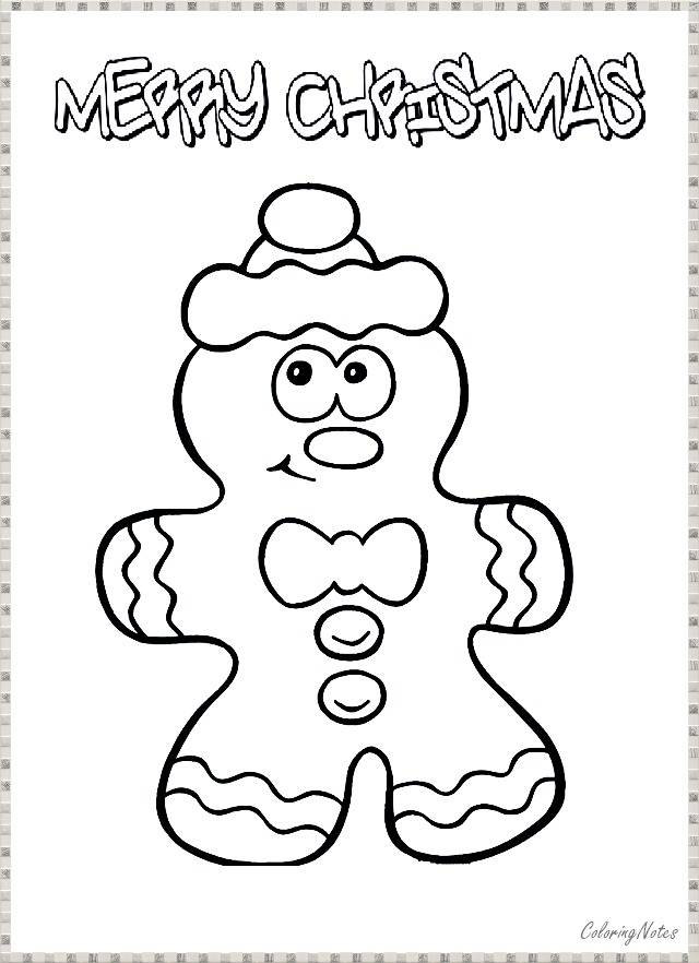 Funny Christmas Cookies Coloring Pages for Kids Free Printable ...