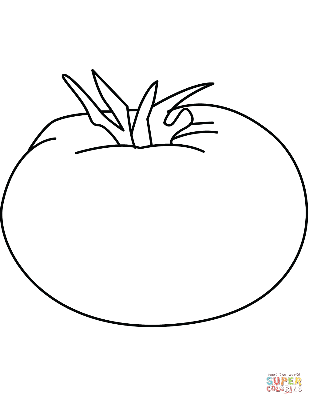 Tomato coloring page | Free Printable Coloring Pages