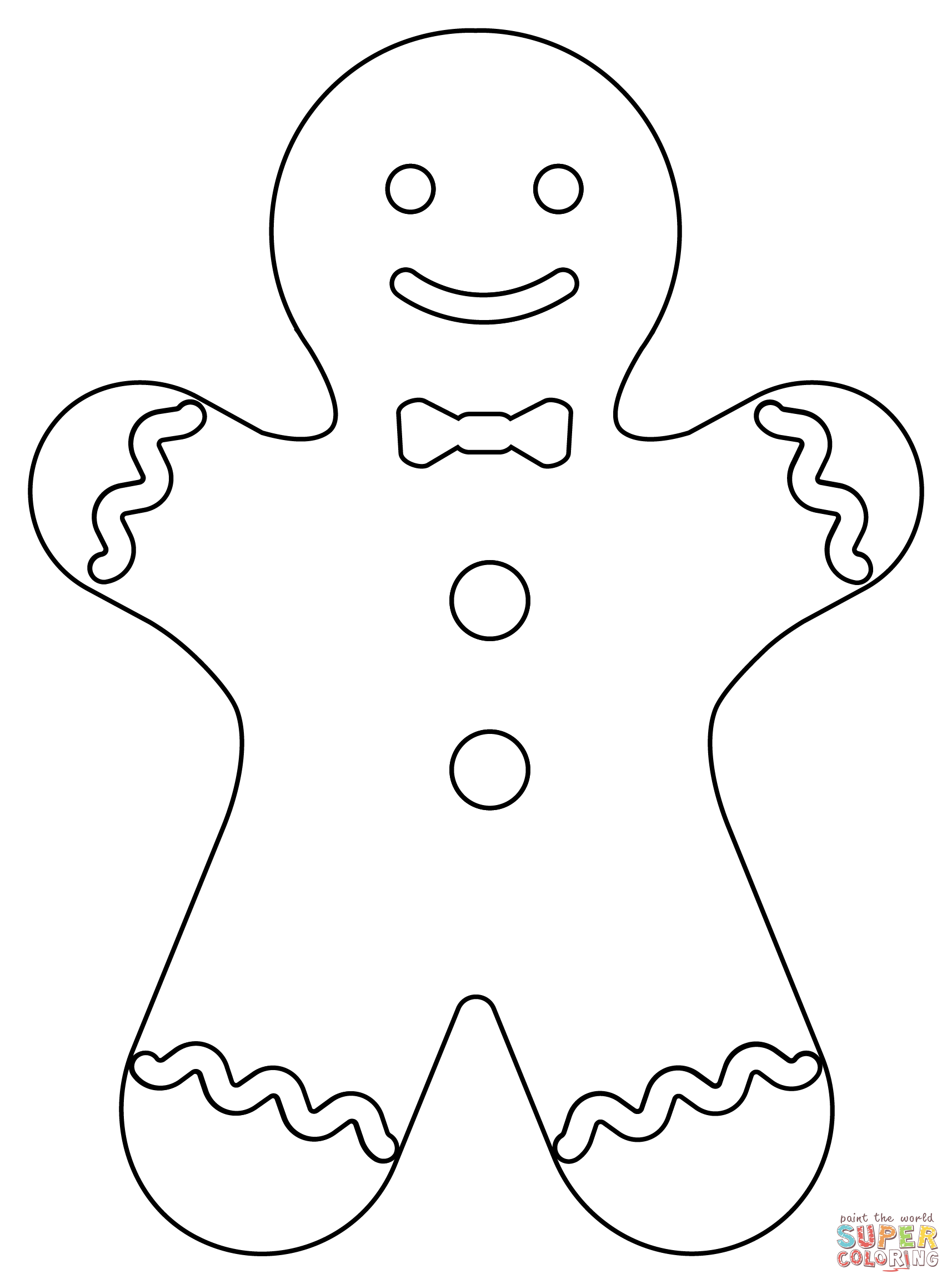 Gingerbread Man coloring page | Free Printable Coloring Pages