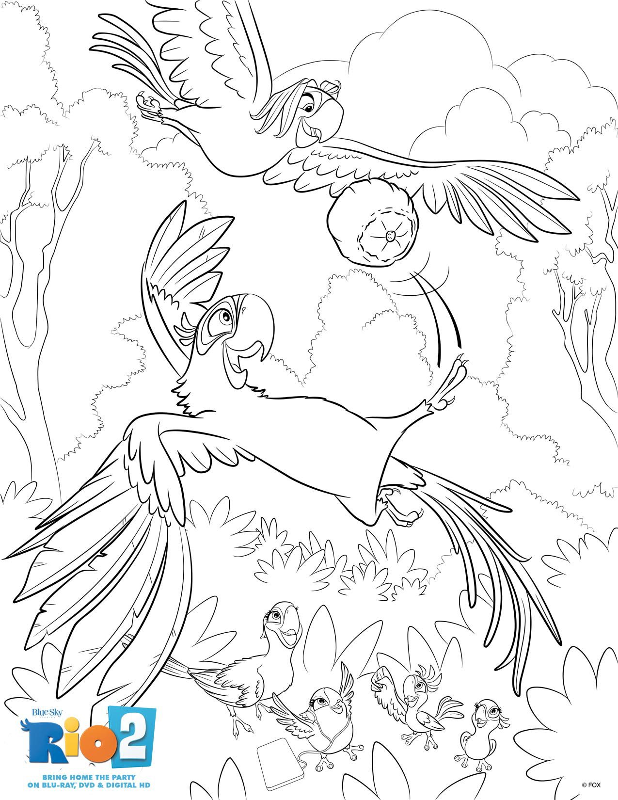 Rio 2 Coloring pages to download (part 2)