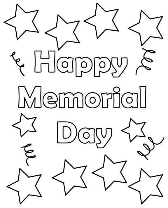 Memorial Day Coloring Pages PDF To Print - Coloringfolder.com | Memorial  day coloring pages, Memorial day activities, Memorial day