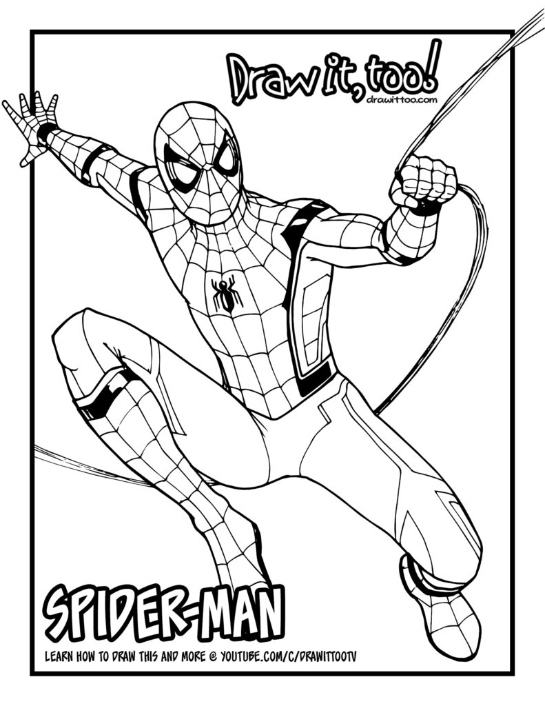 Spider-Man: Homecoming Coloring Pages.