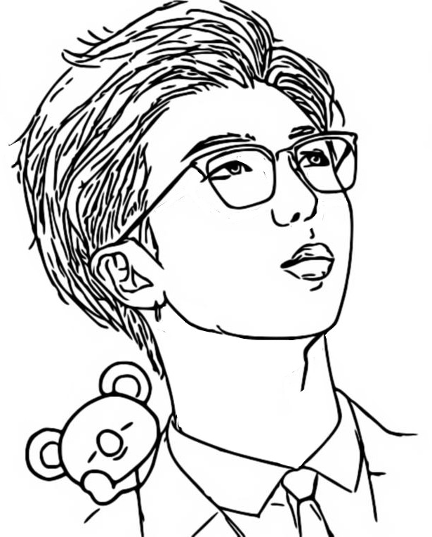 Coloring page BTS : RM 8