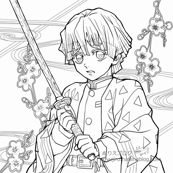 zenitsu coloring pages coloring home