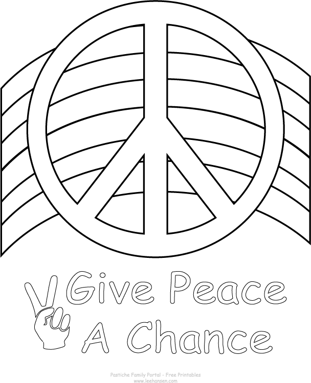 Peace coloring | Peace signs ...