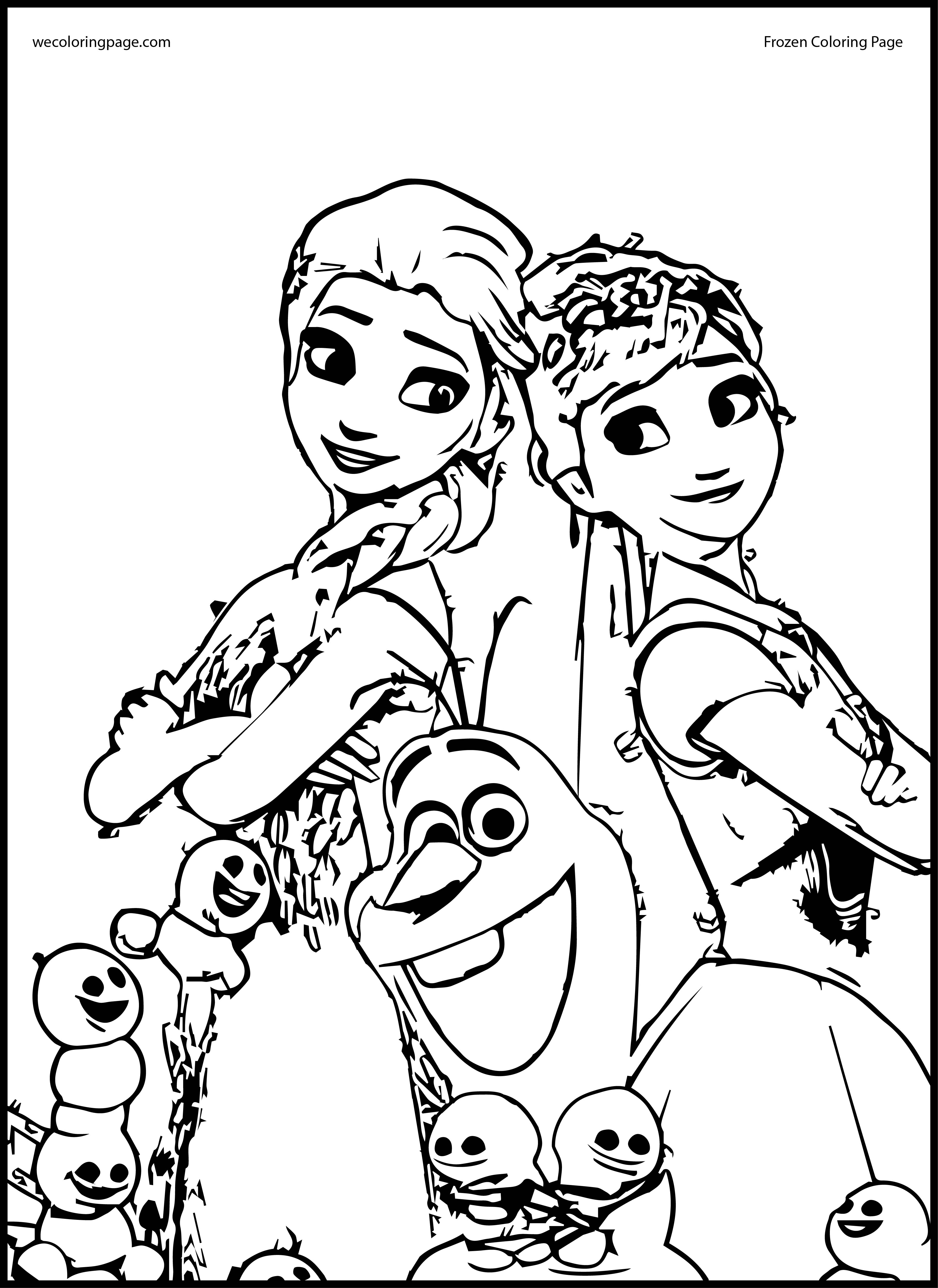 Kid Coloring Pages Frozen - Coloring