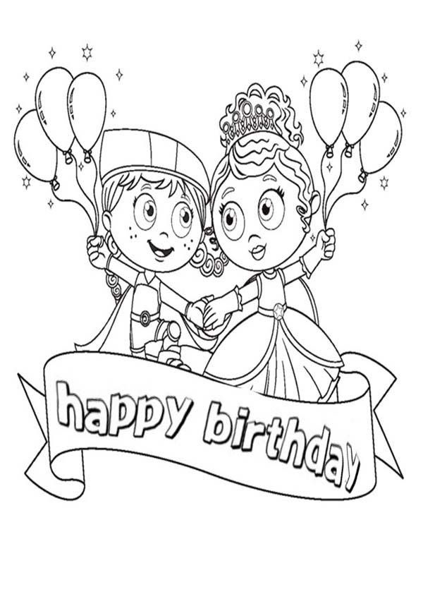 Download Princesses Birthday Coloring Pages - Coloring Home