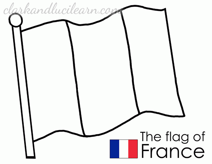 French Flag Coloring Page