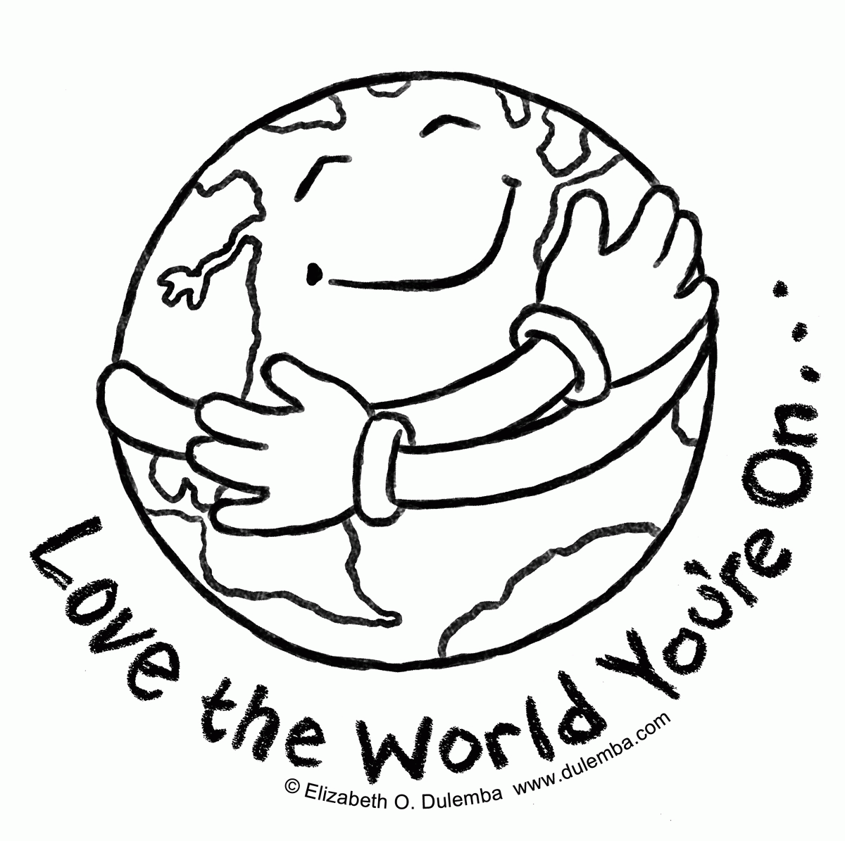 Love the world coloring page