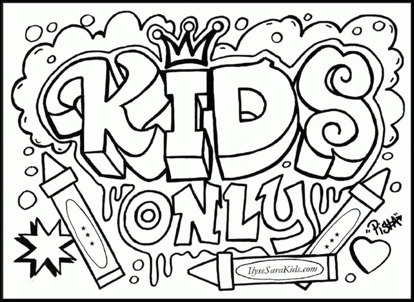 Winsome Printable Coloring Pages Teenagers Graffiti And Also ...