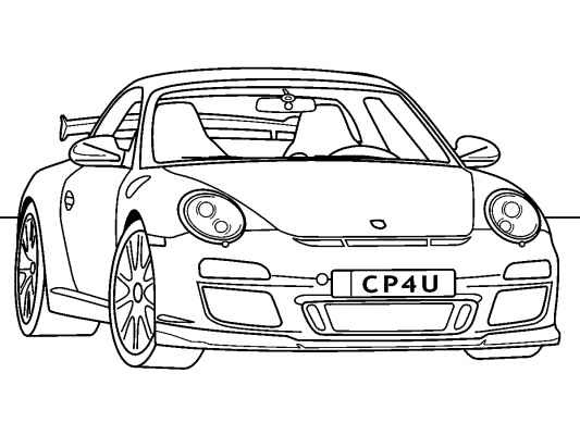 Porsche Coloring Page