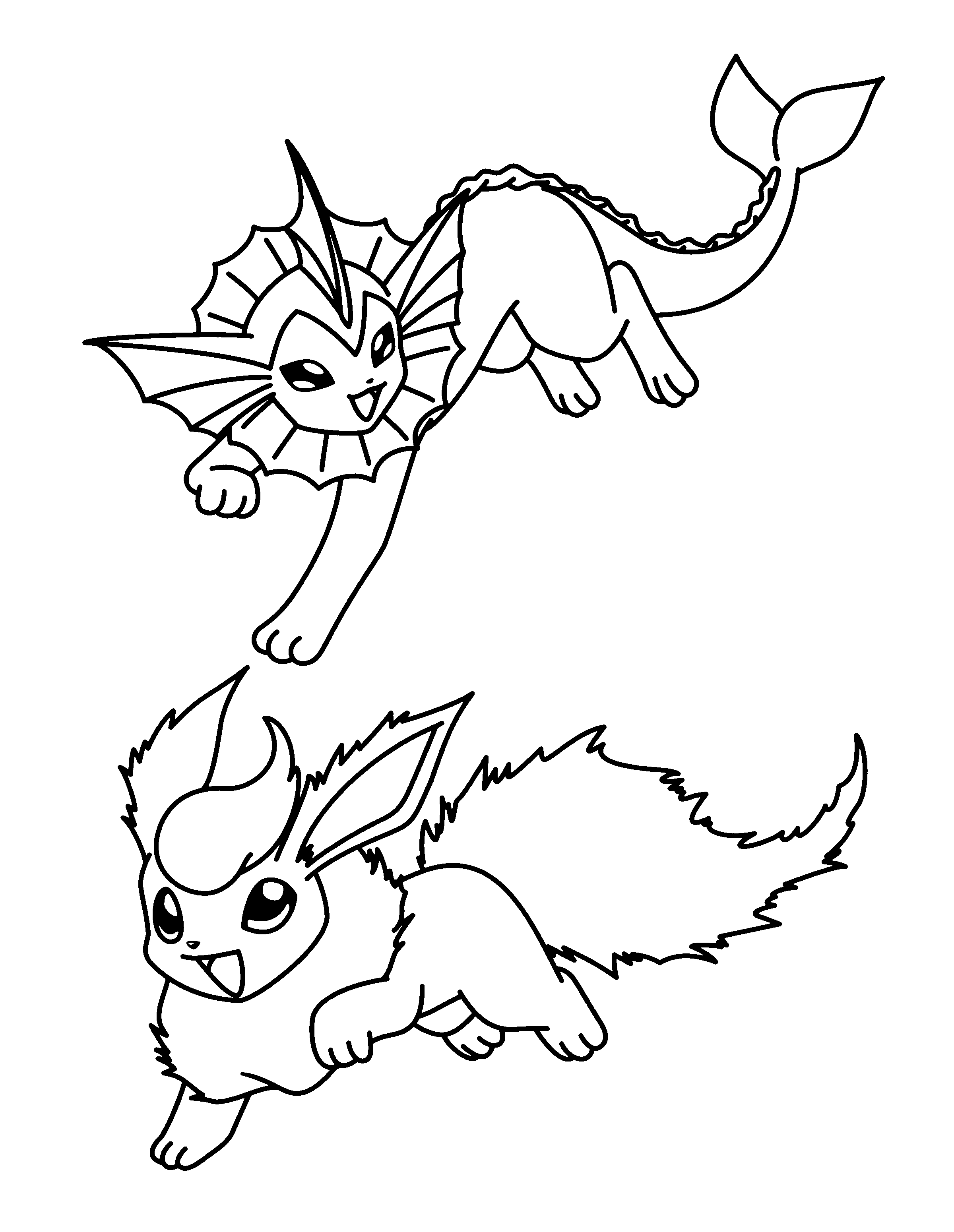 Pokemon Flareon Coloring Pages Coloring Home