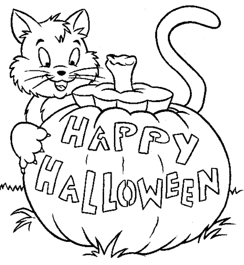 Print Halloween Coloring Pages Happy Halloween or Download ...