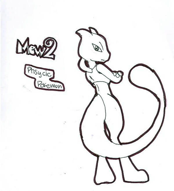 Mewtwo The Phsycic Pokemon Coloring Page - Download & Print Online Coloring  Pages for Free | Color Nimbus