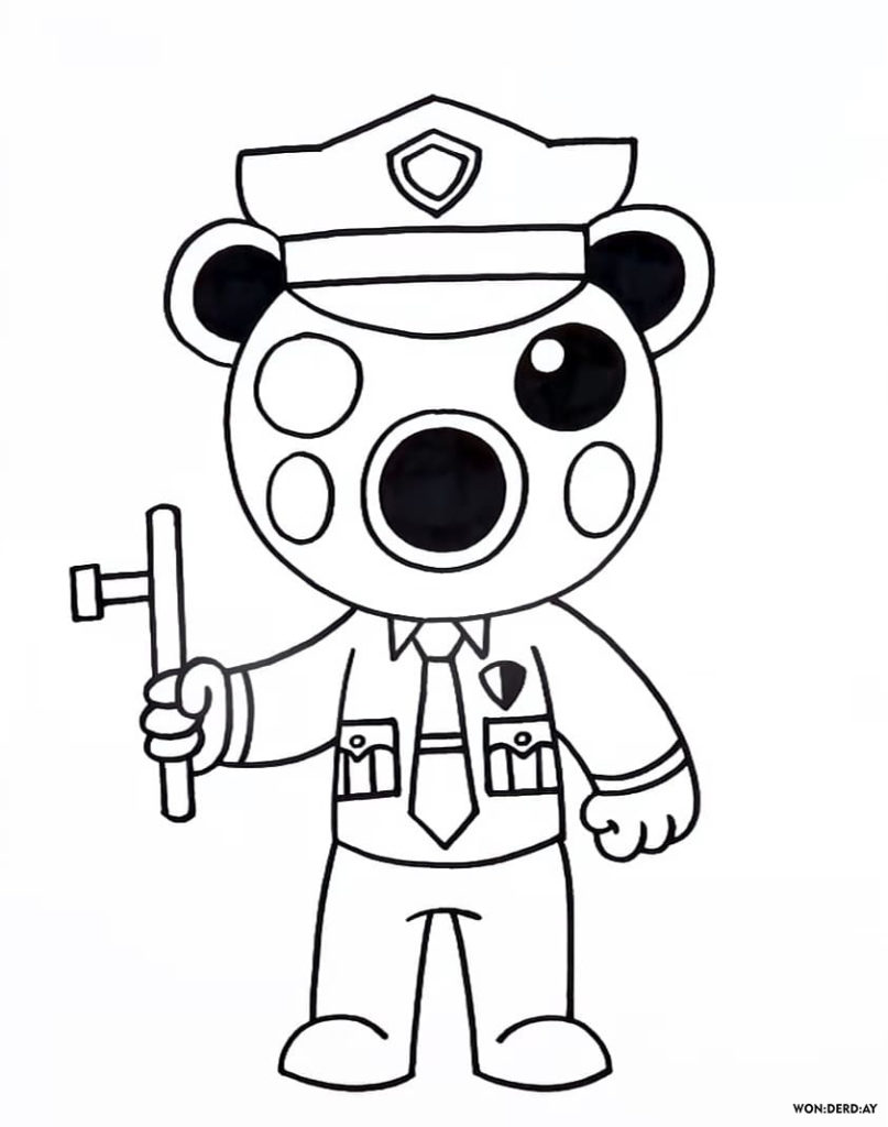 Piggy Roblox Coloring Pages Coloring Home