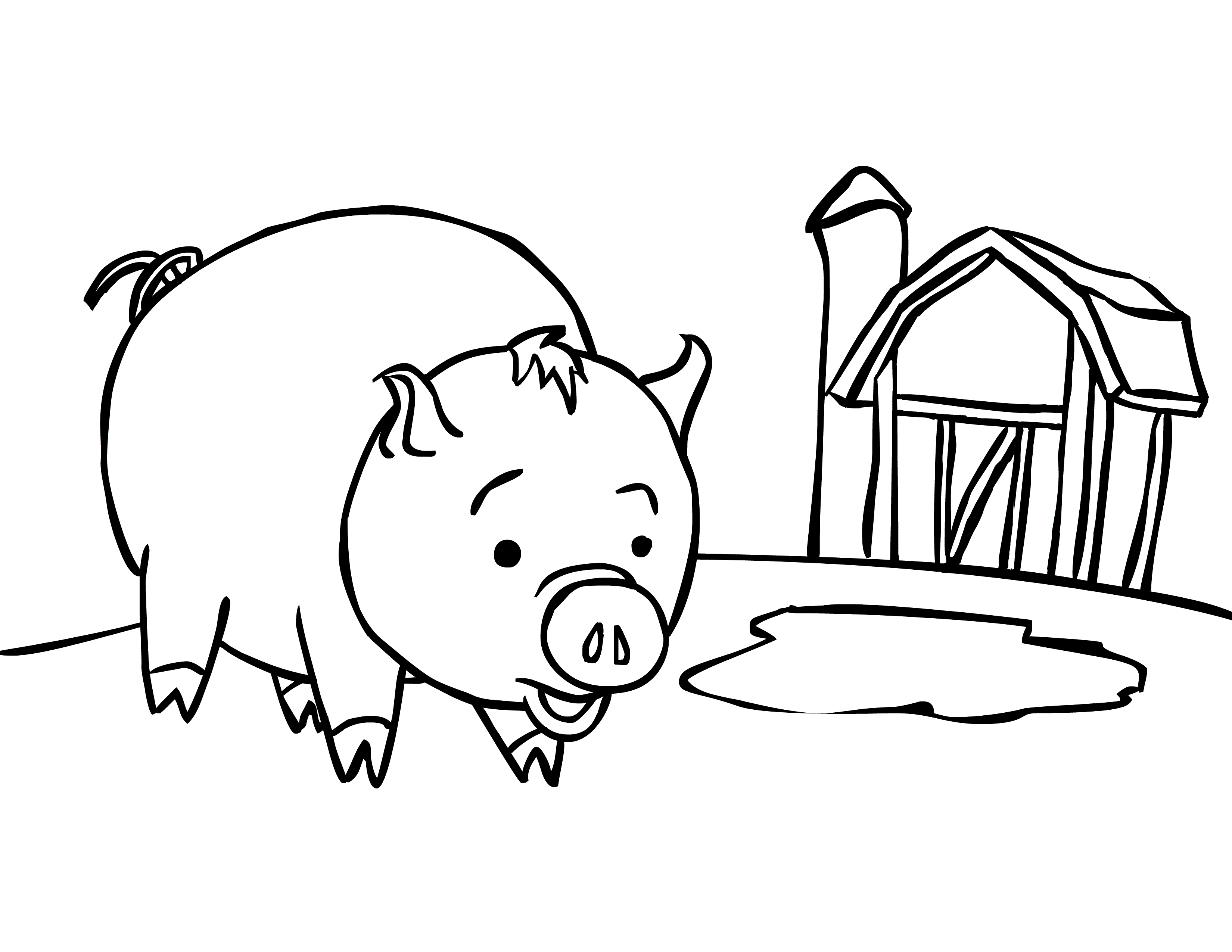 Cute Pigs Coloring Pages   Coloring Home