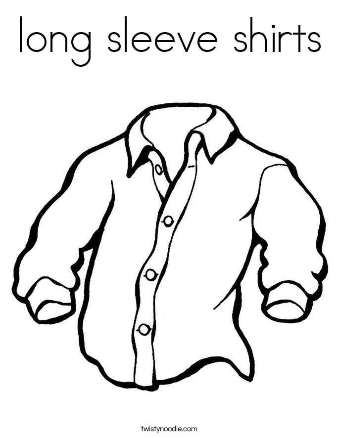Long sleeve shirt coloring pages