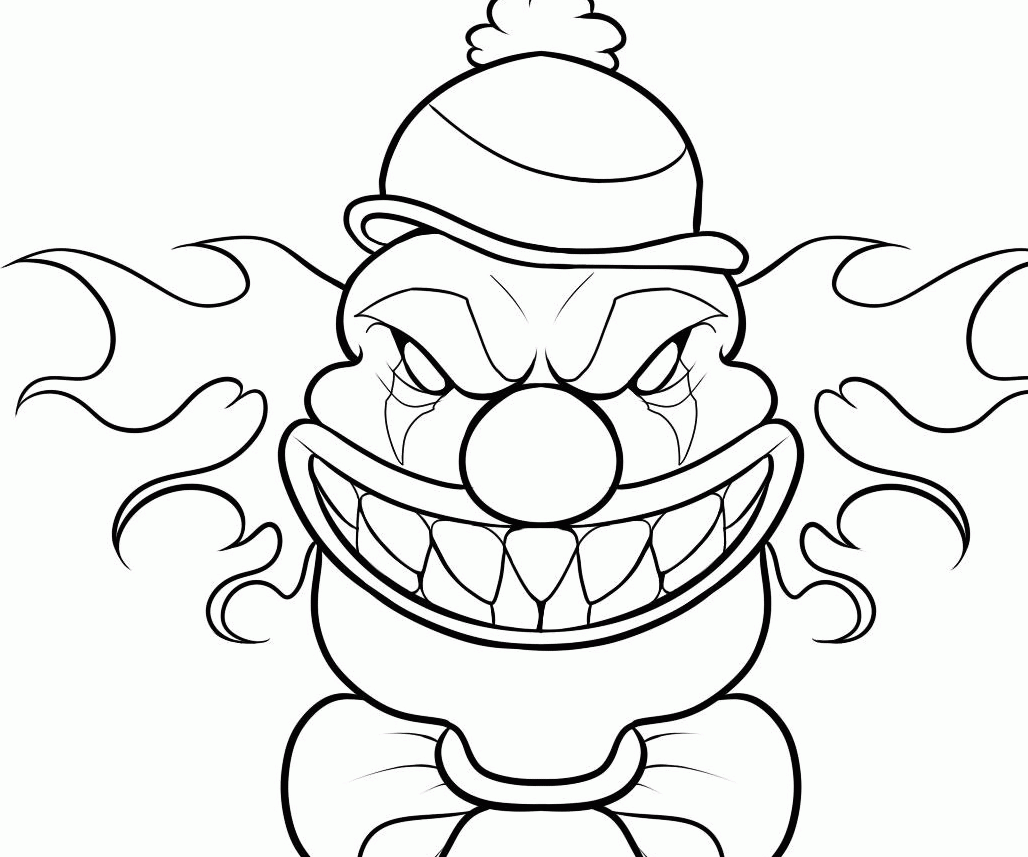 Scary Clown Coloring Pages Coloring Pages To Download