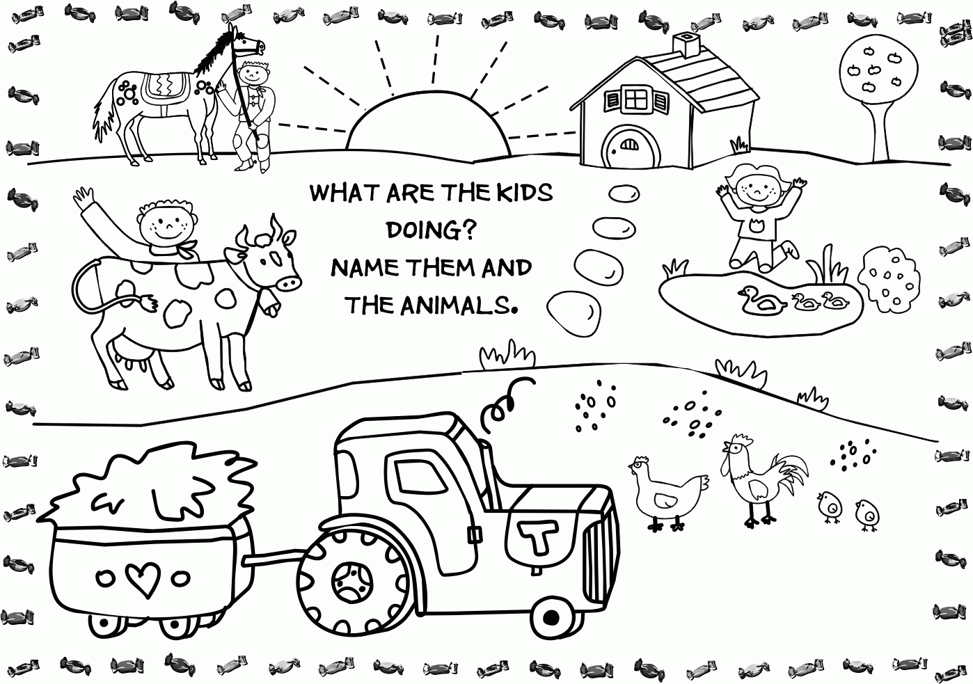 farm animal coloring pages. image detail for free farm coloring ...