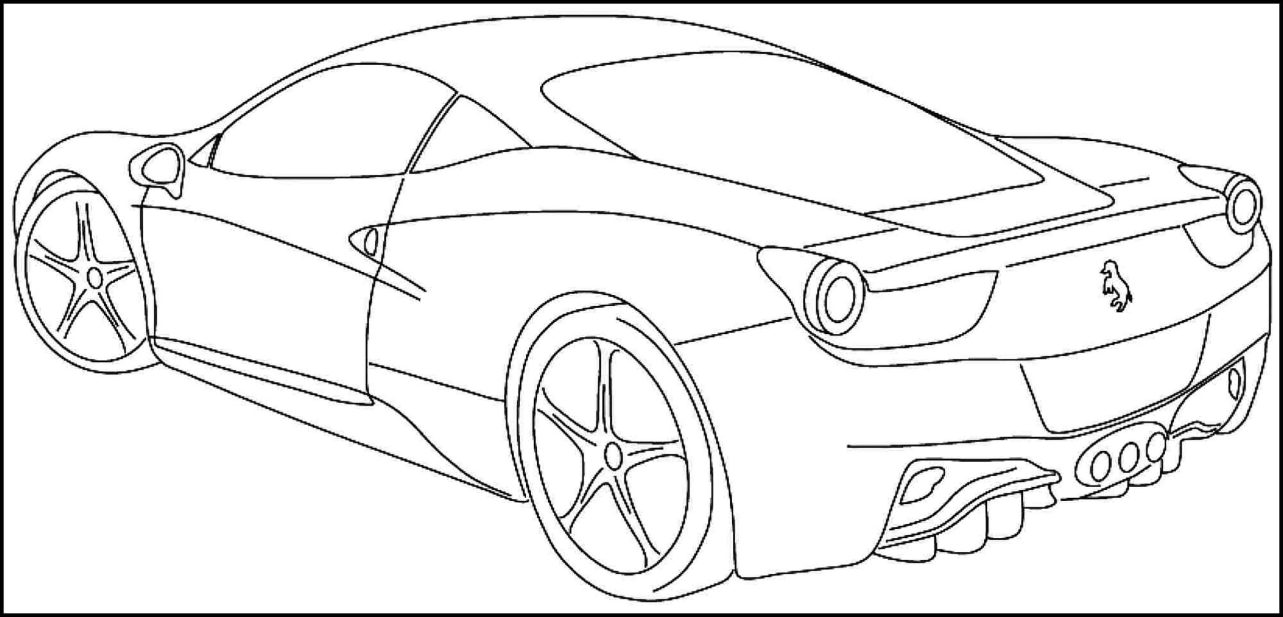 Coloring Pages : Coloring Book Printable Sports Car For Muscle ...
