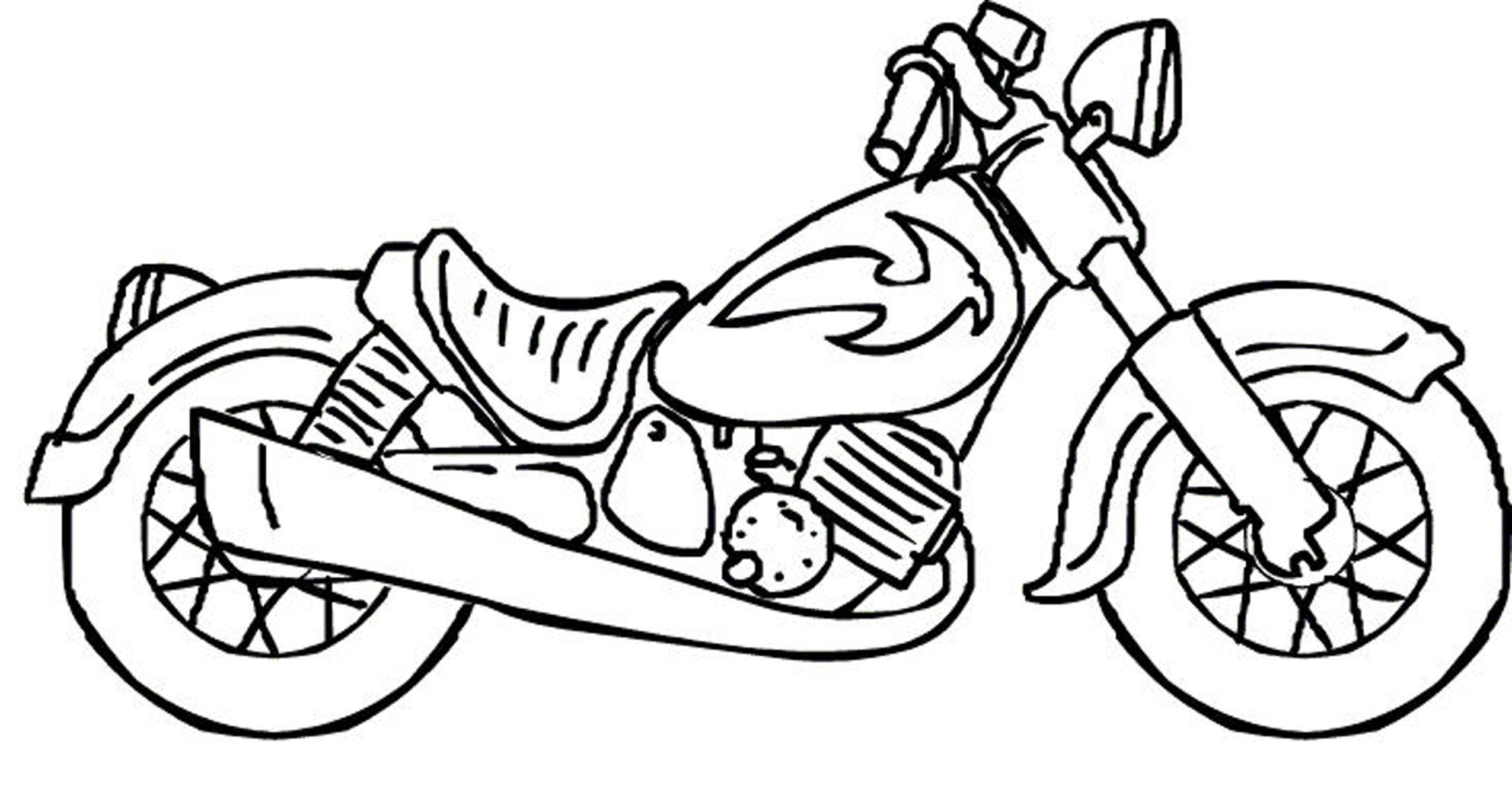 Motor Bike Coloring Pages - Coloring Home