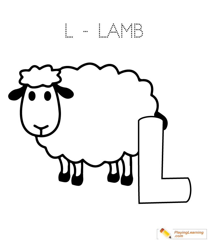L Is For Lamb Coloring Page | Free L Is For Lamb Coloring Page