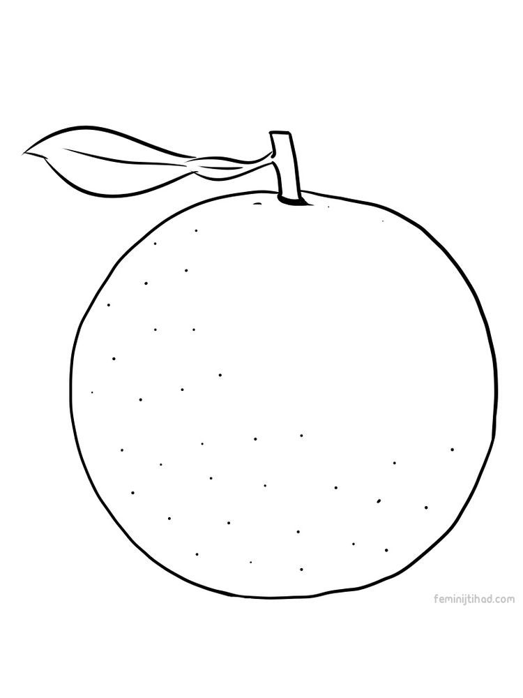 orange coloring page print. Orange is one of the most ...