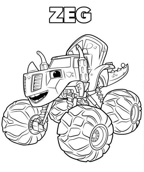Trends For Blaze Monster Machines Coloring Pages | Sugar And ...