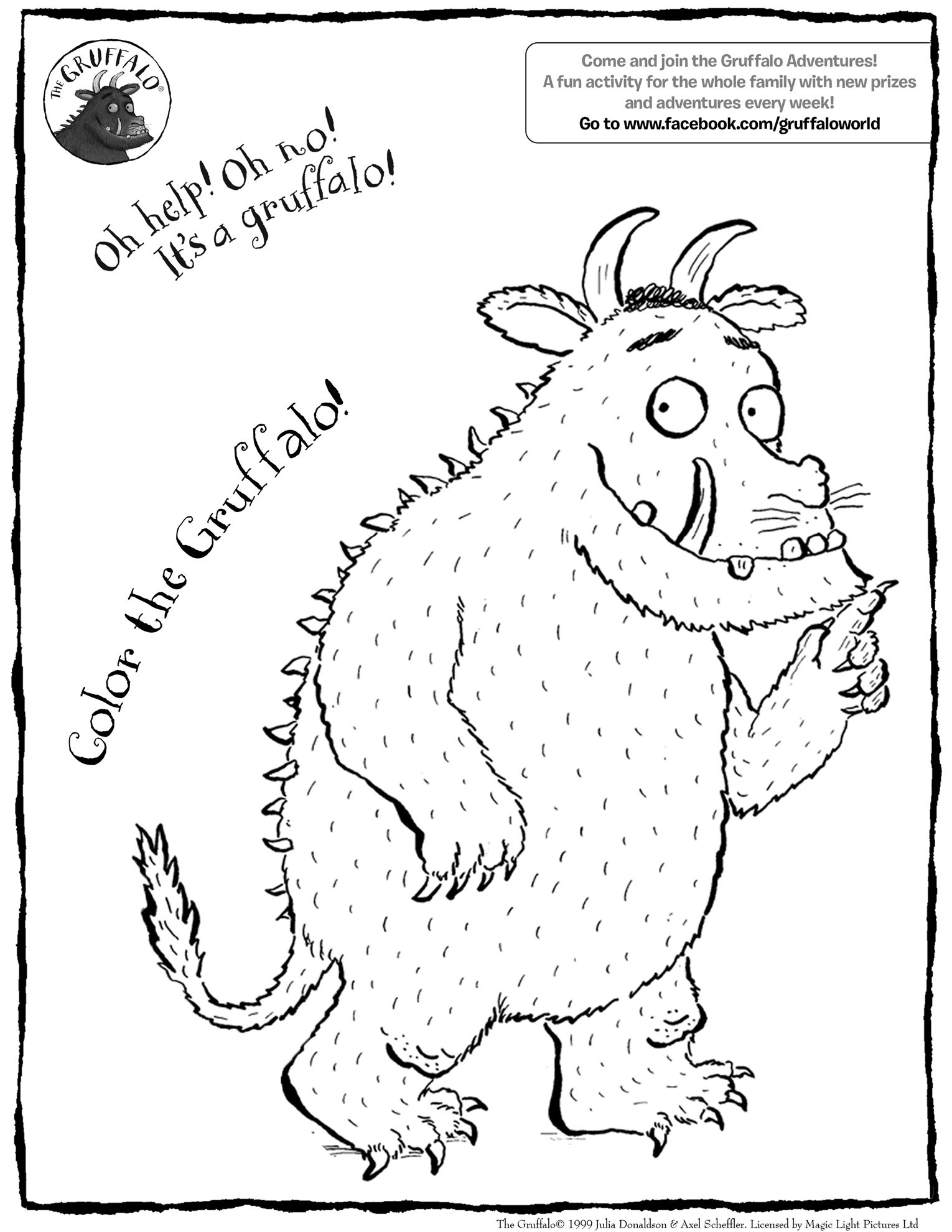 Adorable coloring sheet for The Gruffalo! | The gruffalo ...