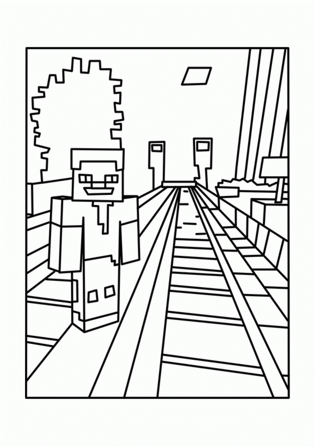 Creeper Coloring Pages - Coloring Home