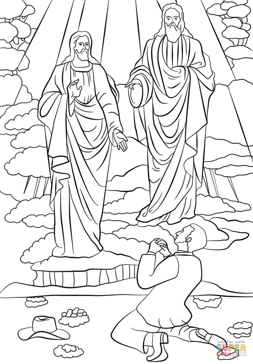 Joseph Smith First Vision coloring page | Free Printable Coloring ...