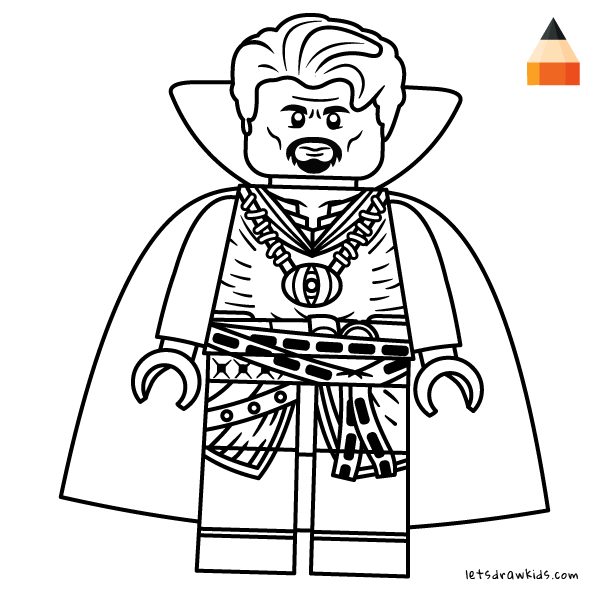 Coloring page for Kids - How to draw Lego Doctor Strange ...