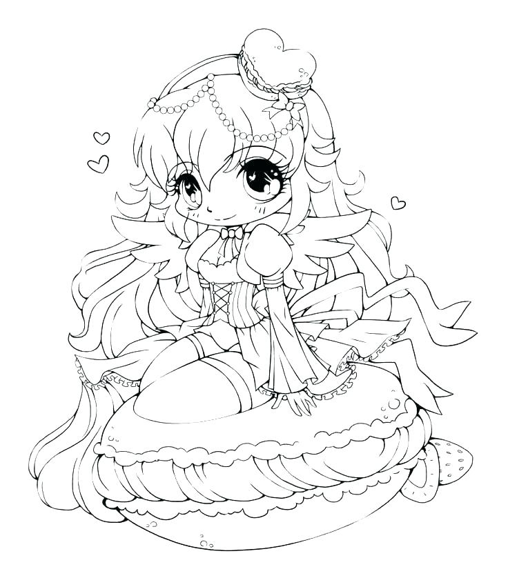 Anime Coloring Pages For Girls Wish Girl Chibi And Also 9 ...