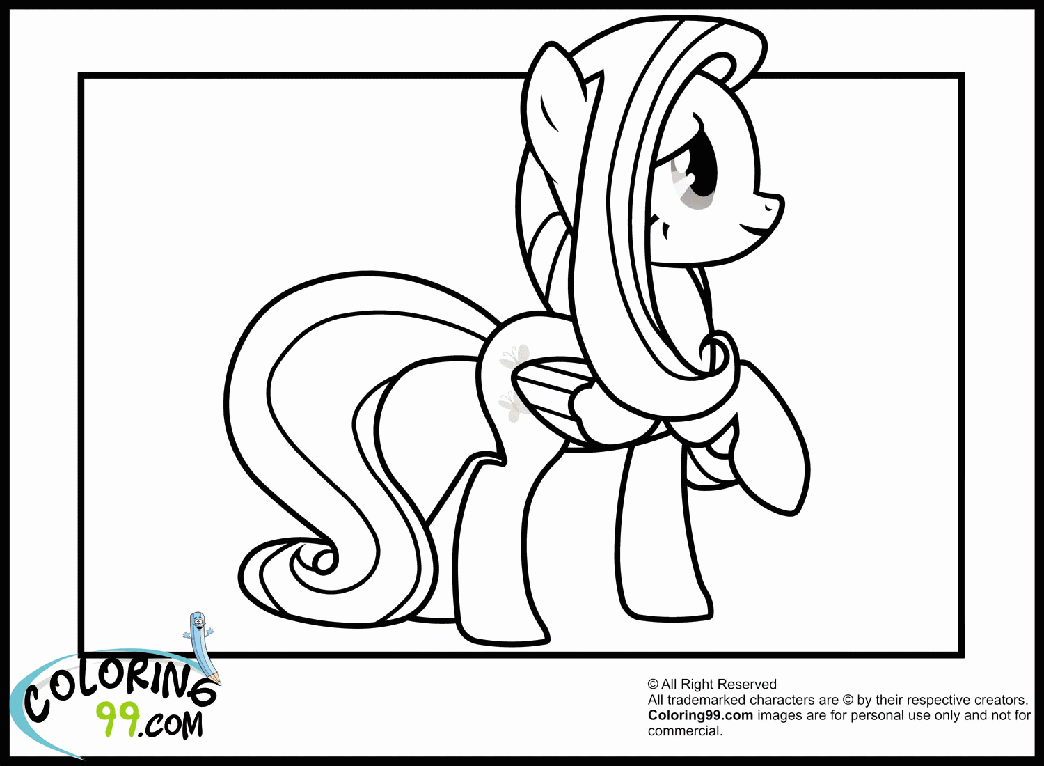 6 Best Images of Free Printable Coloring Pages Fluttershy - My ...
