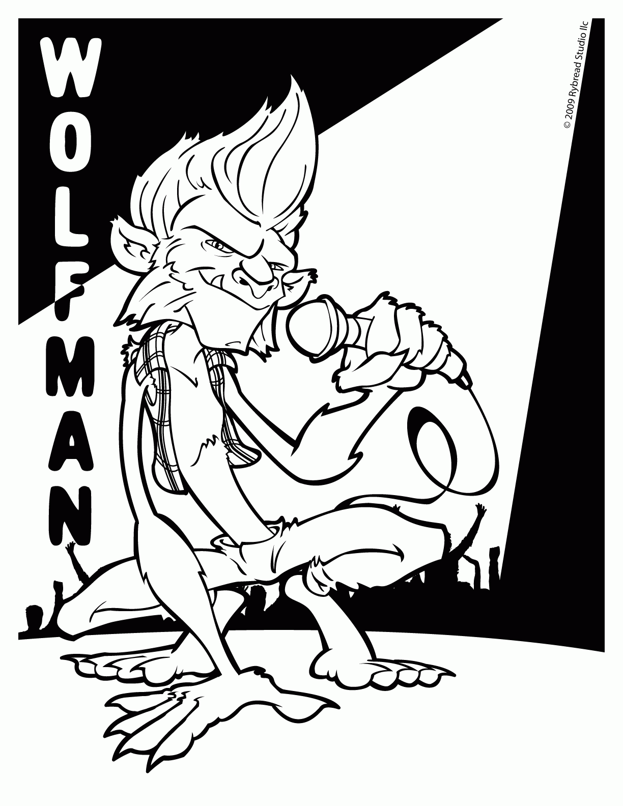 Werewolf Colouring Pages - Coloring Pages for Kids and for Adults